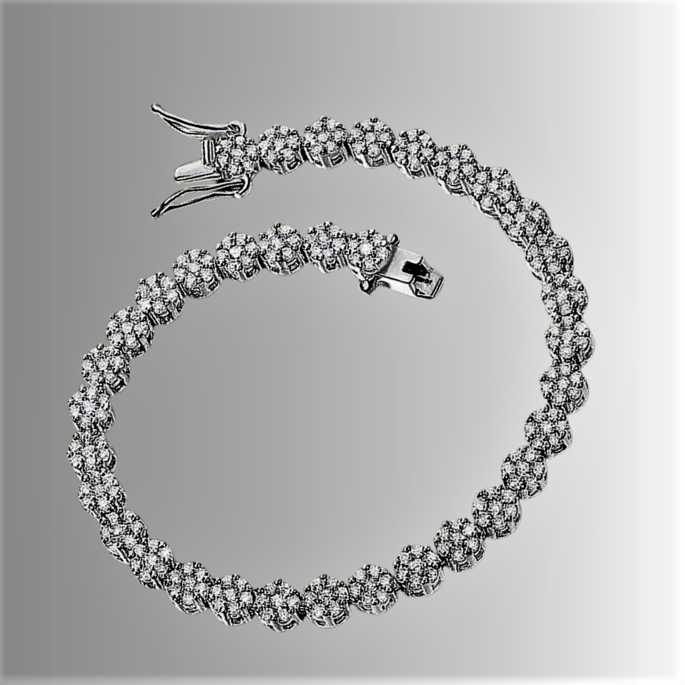 Bracciale Floreale in Moissaniti – Fino a 4,2 Carati di Purezza Naturale