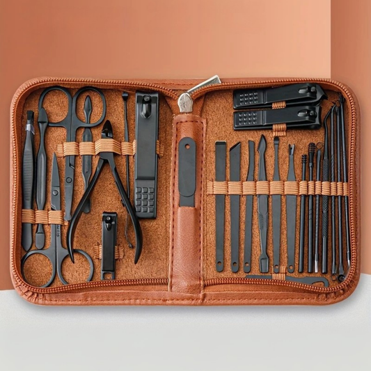 Set di 26 accessori per Manicure, Pedicure e Viso