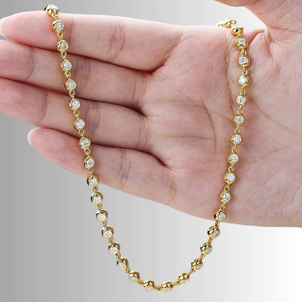 Collana con Castoni a Cipollina in Moissaniti