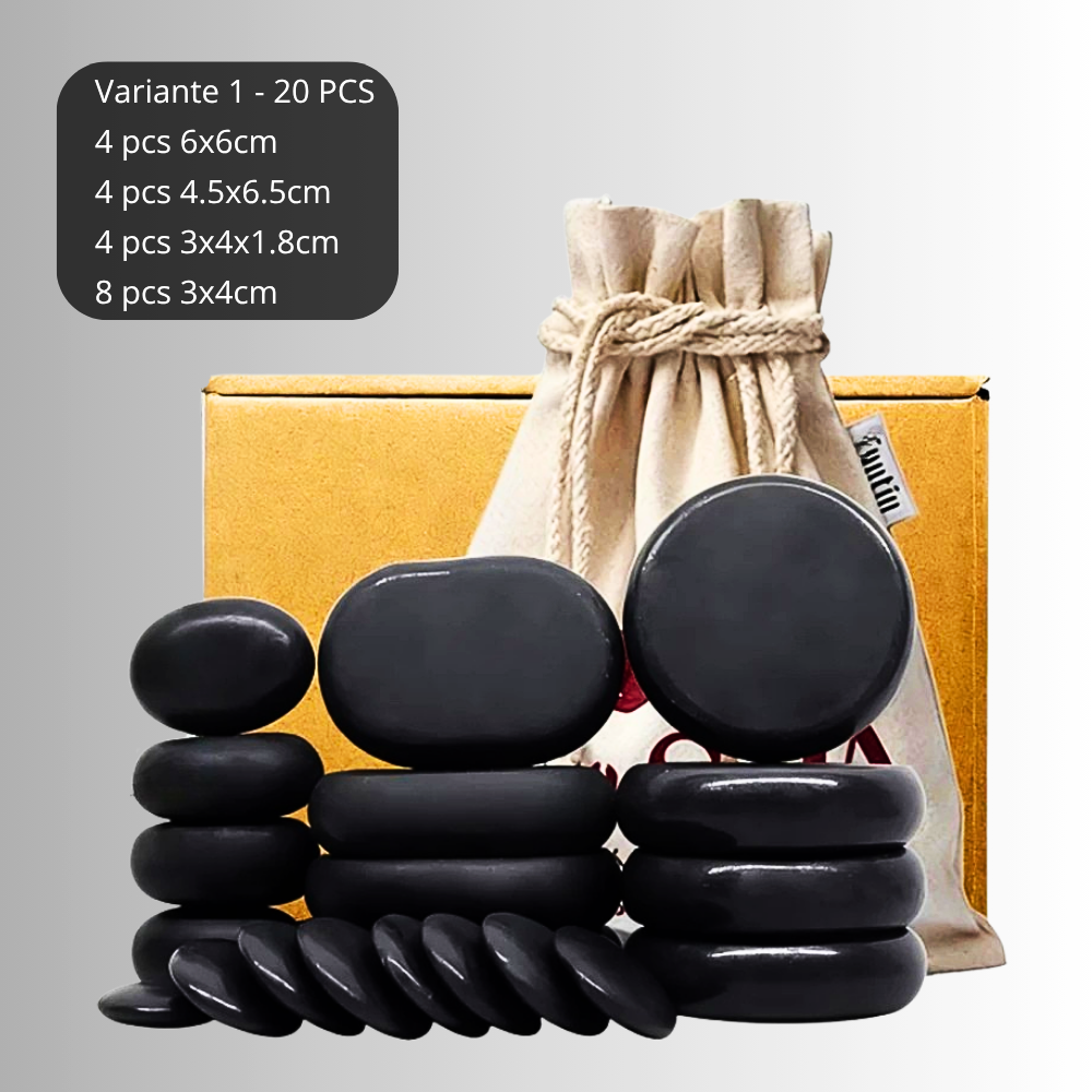 Set 20 Pietre Laviche per Massaggio caldo/freddo