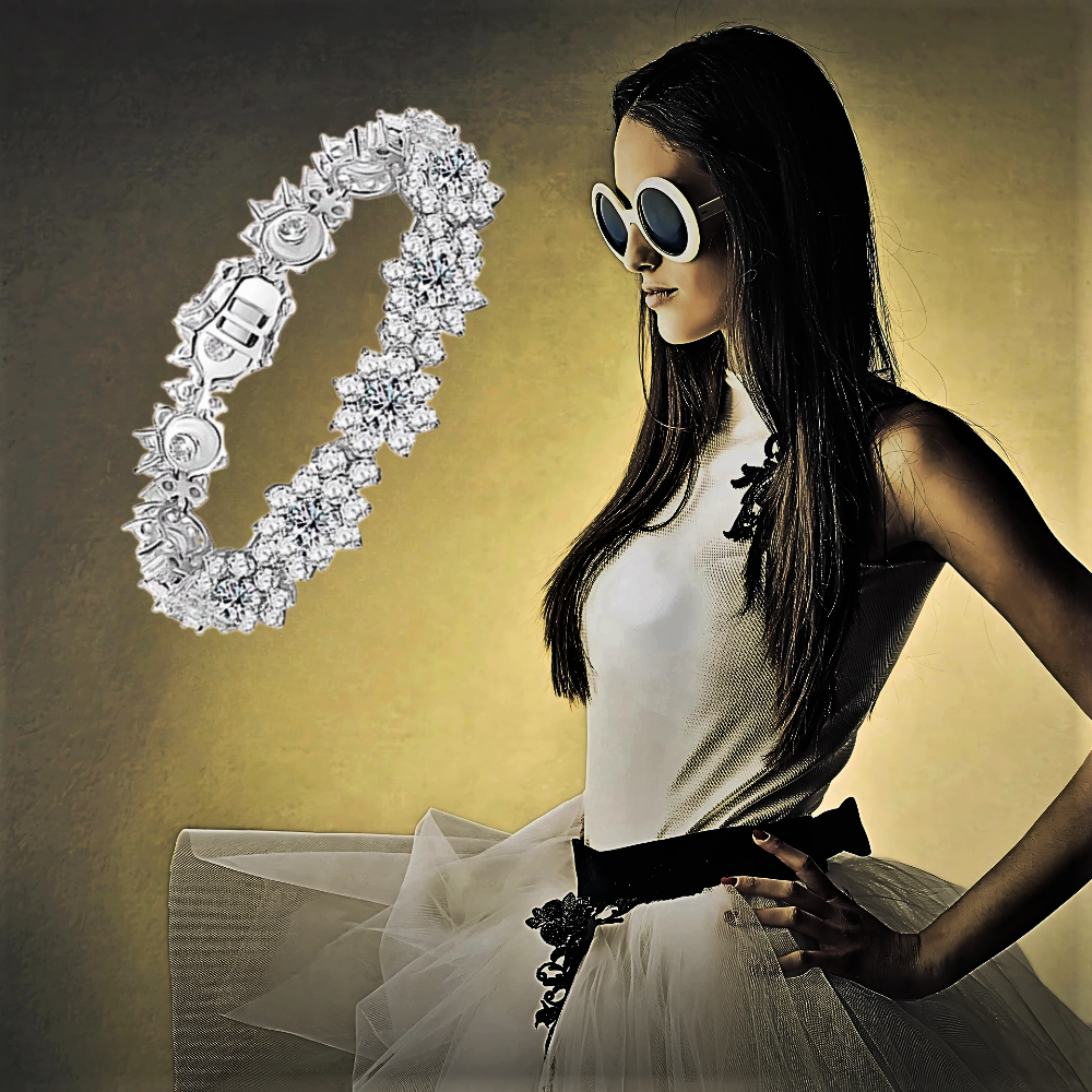 Parure Floreale in Moissaniti D Color