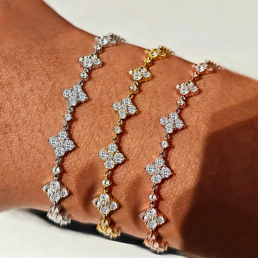 Bracciale a Rombi con Moissaniti D Color per circa ct 1,20