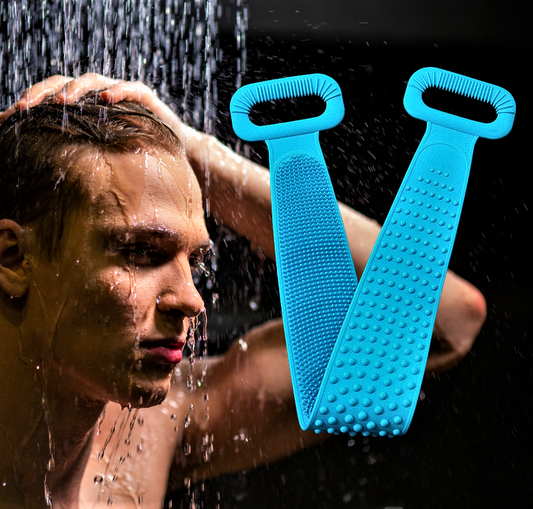 Cepillo de baño/masaje de silicona de doble superficie