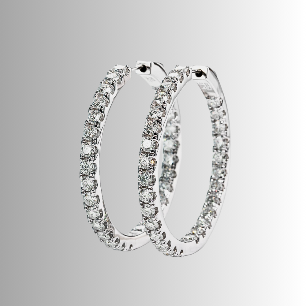 Orecchini a Cerchio con Moissaniti per Ct 5,60