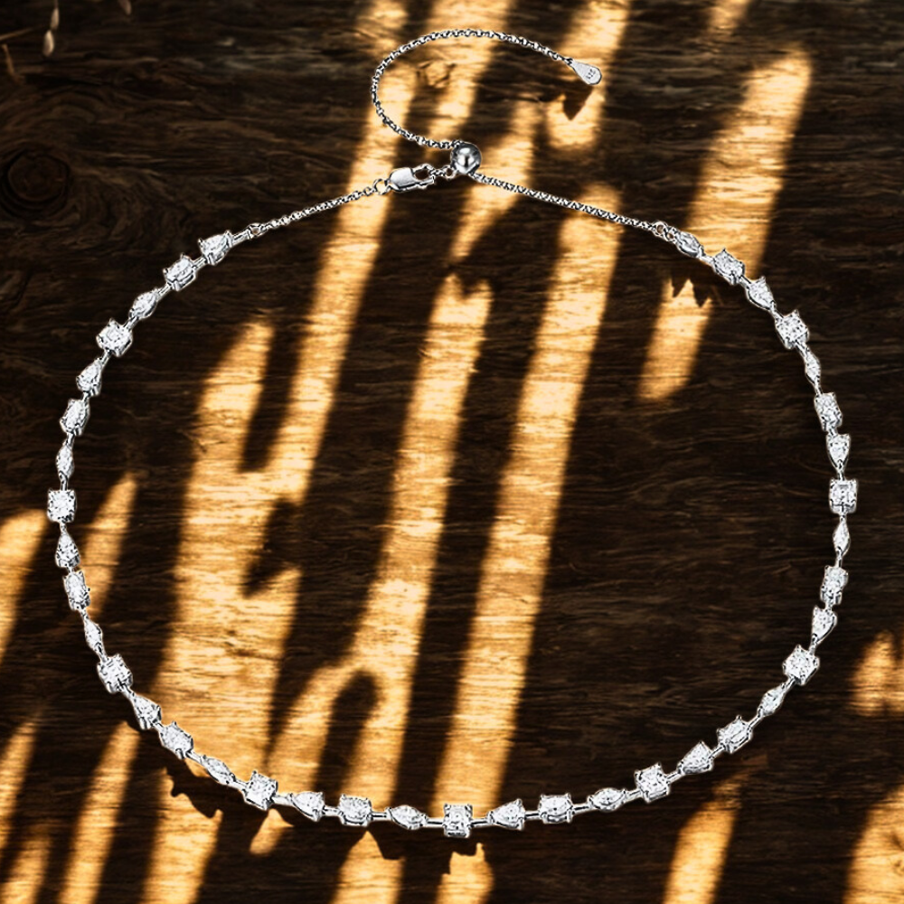 Collana con Moissaniti Multi Taglio per ct 11,48