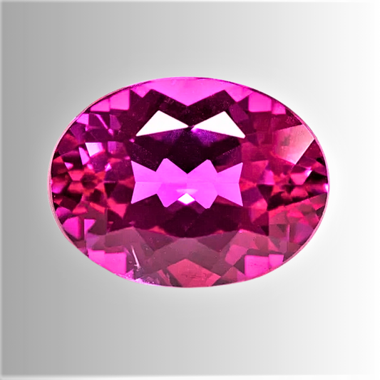 Zaffiro Rosa Intenso Lab Grown Taglio Ovale Certificato