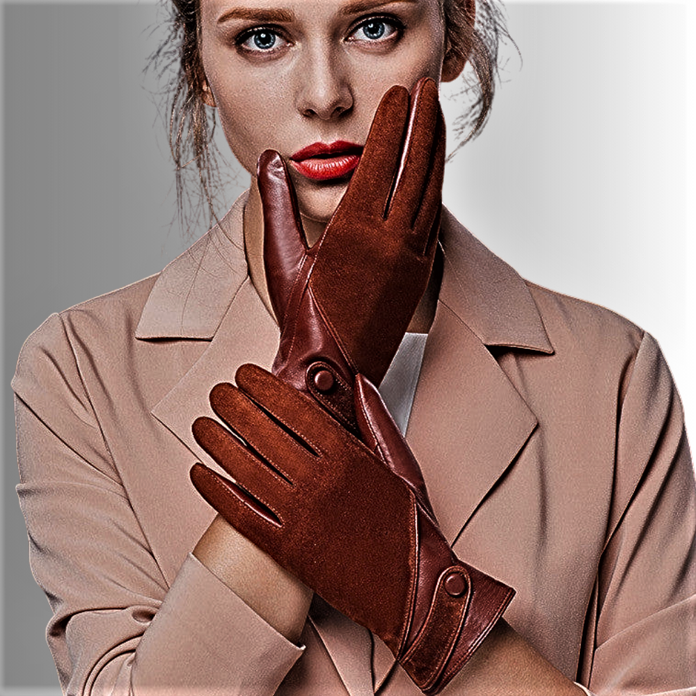 Guantes de piel de oveja para pantalla táctil