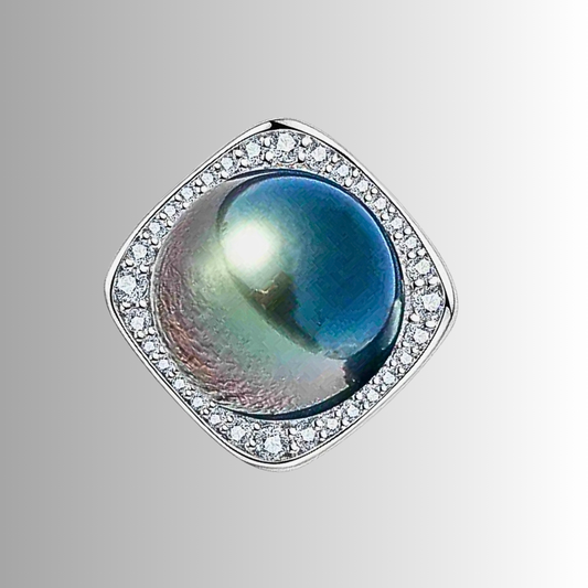 Orecchini con Perle di Tahiti e Moissaniti