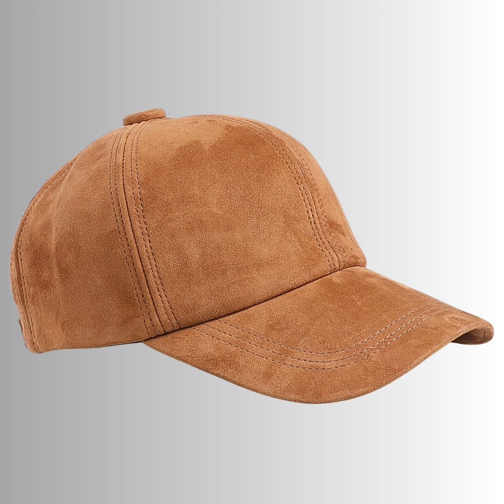 Cappello da Baseball in Pelle d'Agnello Scamosciata