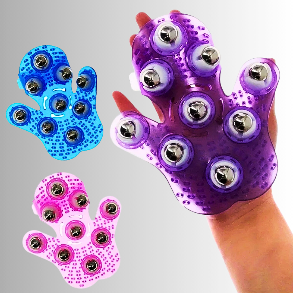 Guanto Anti Cellulite con 9 sfere rotanti in acciaio medicale