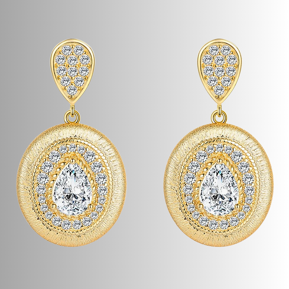 Orecchini Pendenti con Moissaniti Taglio Goccia per ct 1,50