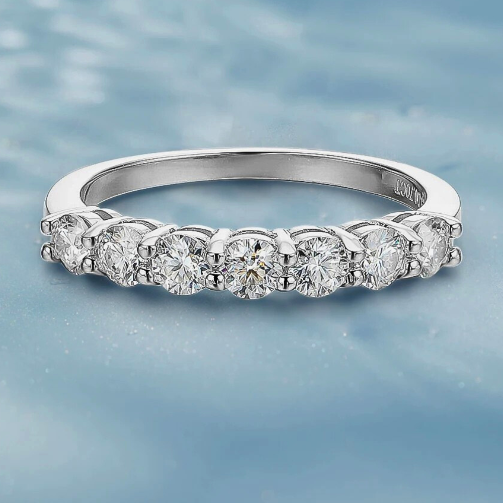 Fedine a due Punte con Moissanite D Color VVS1