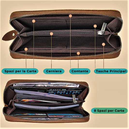 Cartera de piel de becerro Combinación de elegancia y practicidad