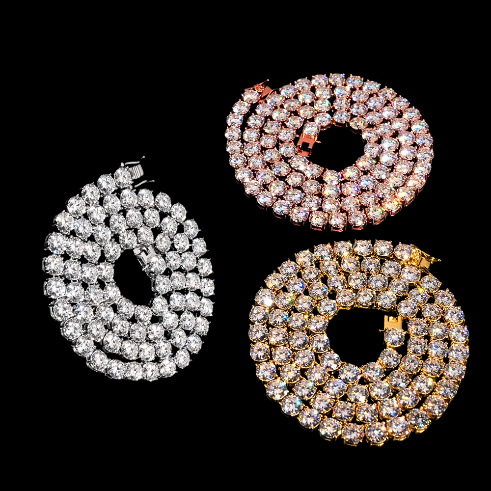 Collana e Bracciale Tennis con Moissanite D Color VVS1 Certificata Gra da ct 1.00 a pietra