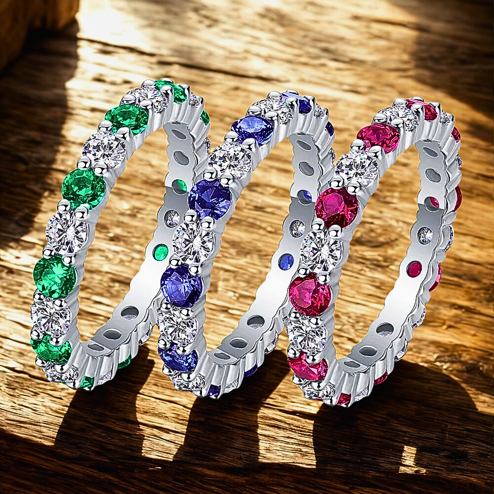 Eternity con Moissaniti Bicolore da mm 3,00