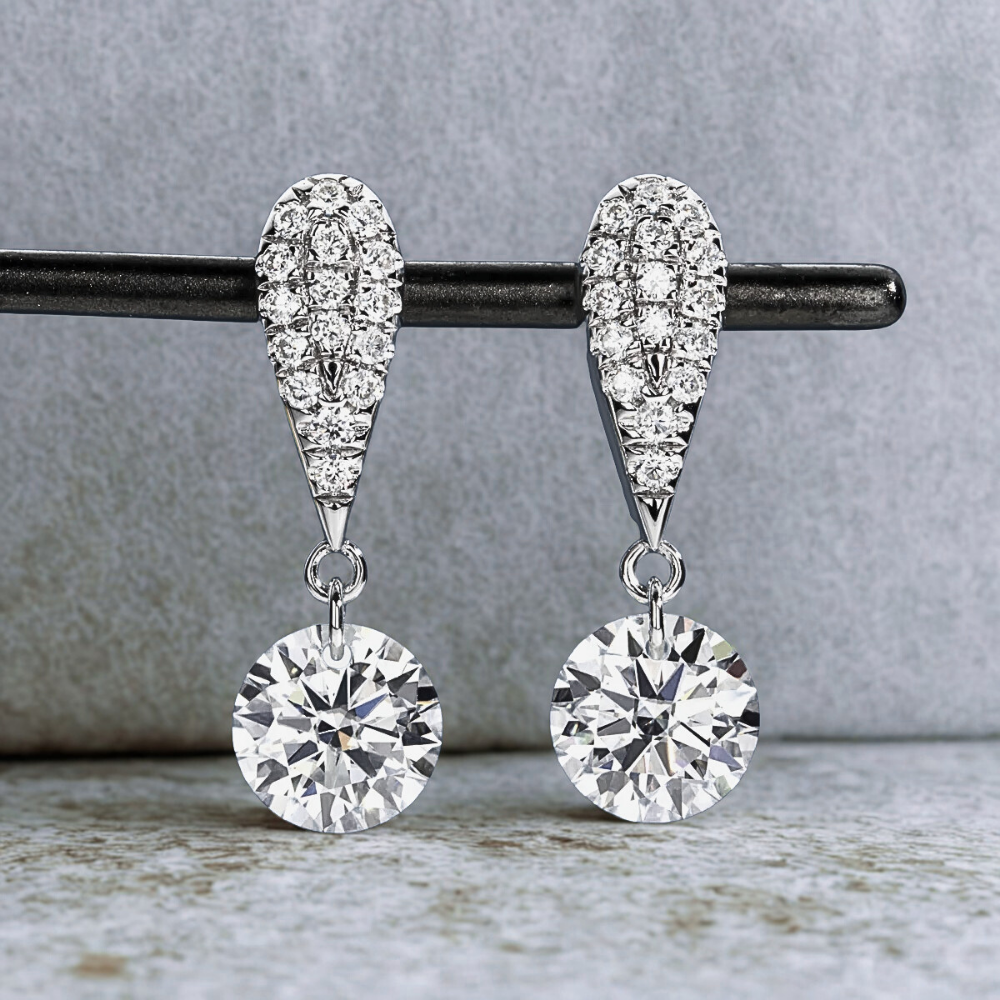 Orecchini a Goccia con Moissaniti per ct 6,00