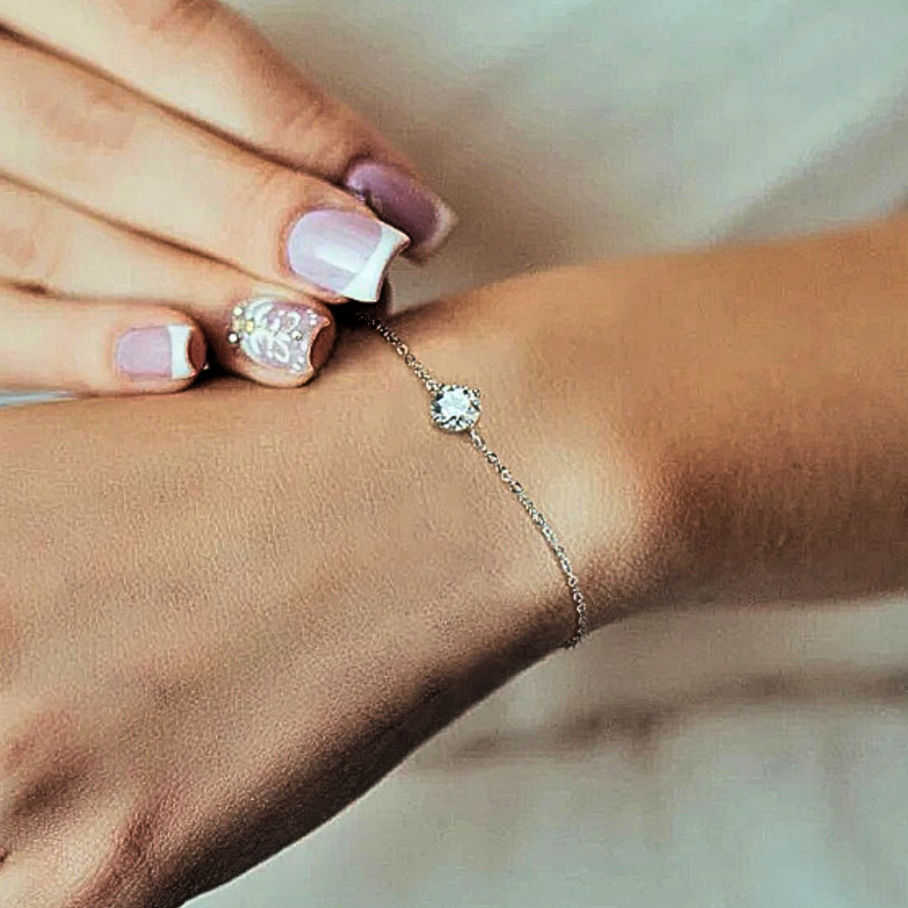 Bracciale Punto Luce con Moissanite di ct 1.00