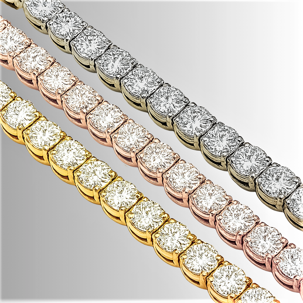 Bracciale  e Collana Tennis con Moissaniti da ct 1.00 cadauna