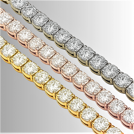 Bracciale  e Collana Tennis con Moissaniti da ct 1.00 cadauna