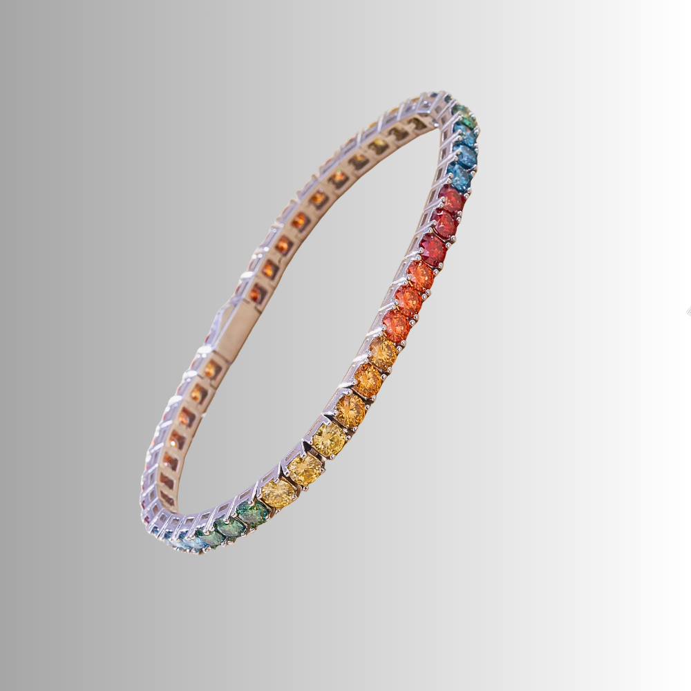 Collezione di Bracciali Tennis con Moissaniti in Vari Colori