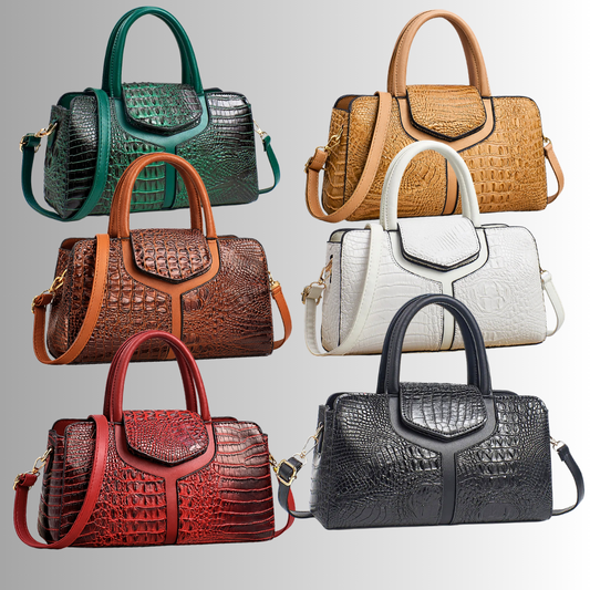 Borsa con Lavorazione Coccodrillo