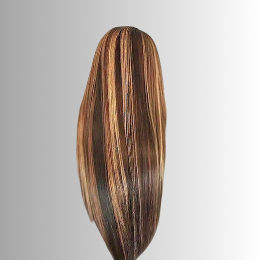 Parrucca in Capelli Veri con Meches Miele