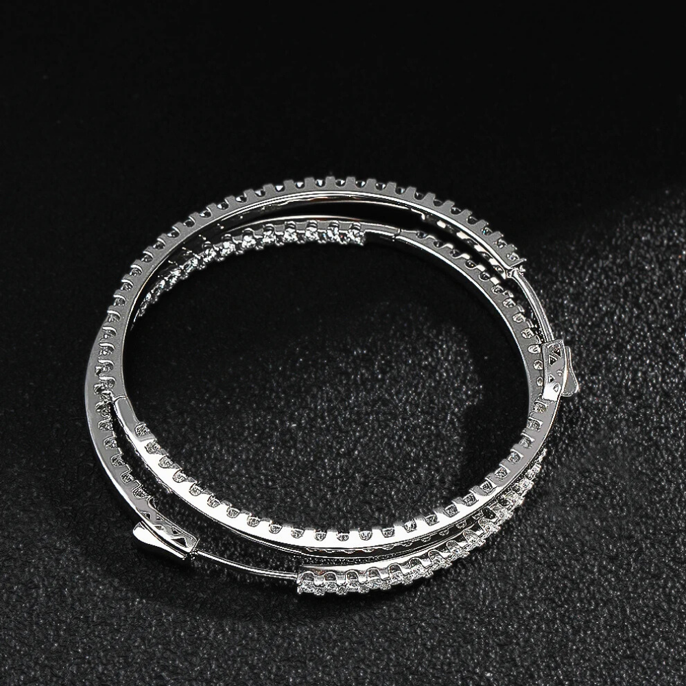 Orecchini a Cerchio con Moissaniti per ct 6,90