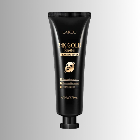 Maschera al Collagene, Oro 24K, Bava di Lumaca e Radice di Ginseng