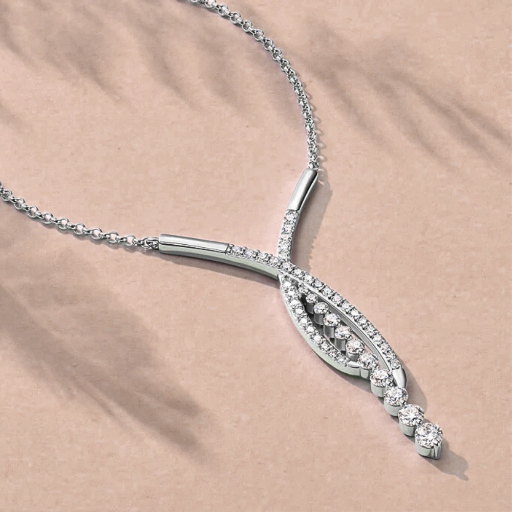 Collana con Pendente in Moissanite per ct 1,23