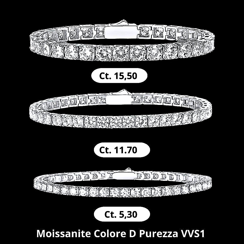 Pulseras de tenis de moissanita: lujo de luminosidad infinita