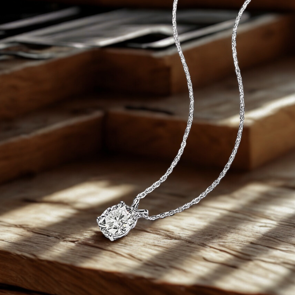 Parure Collana e Orecchini con Moissaniti Ovali