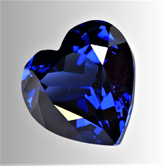 Zaffiro Royal Blue Lab Grown Taglio Cuore Certificato