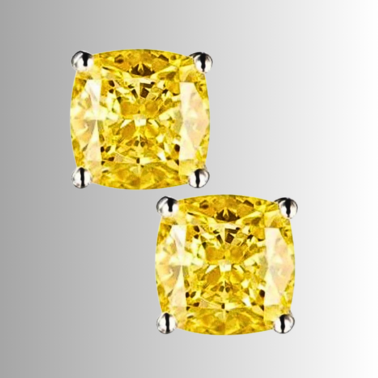 Orecchini con Moissaniti Giallo Zaffiro per ct 2,00