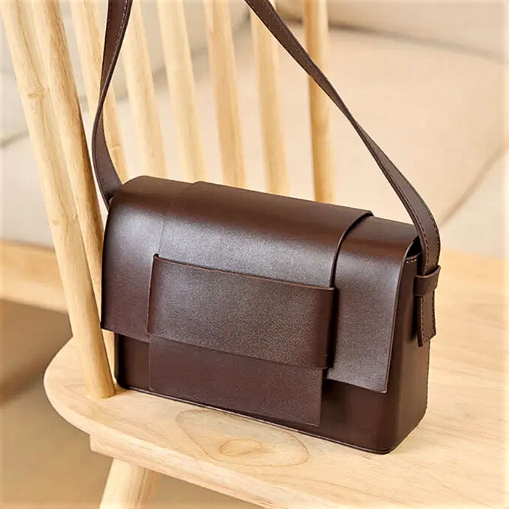 Mini Bag Rettangolare in Pelle di Vitellino