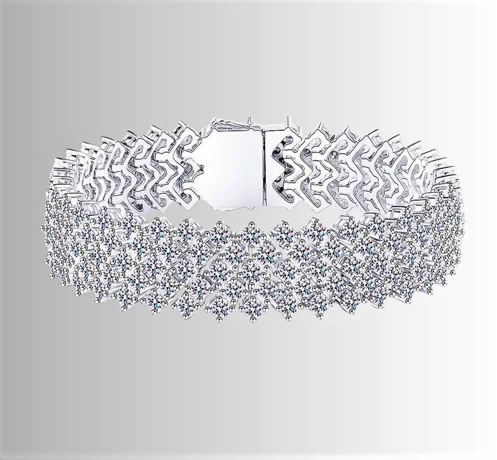 Bracciale a Tappeto con Moissaniti D Color