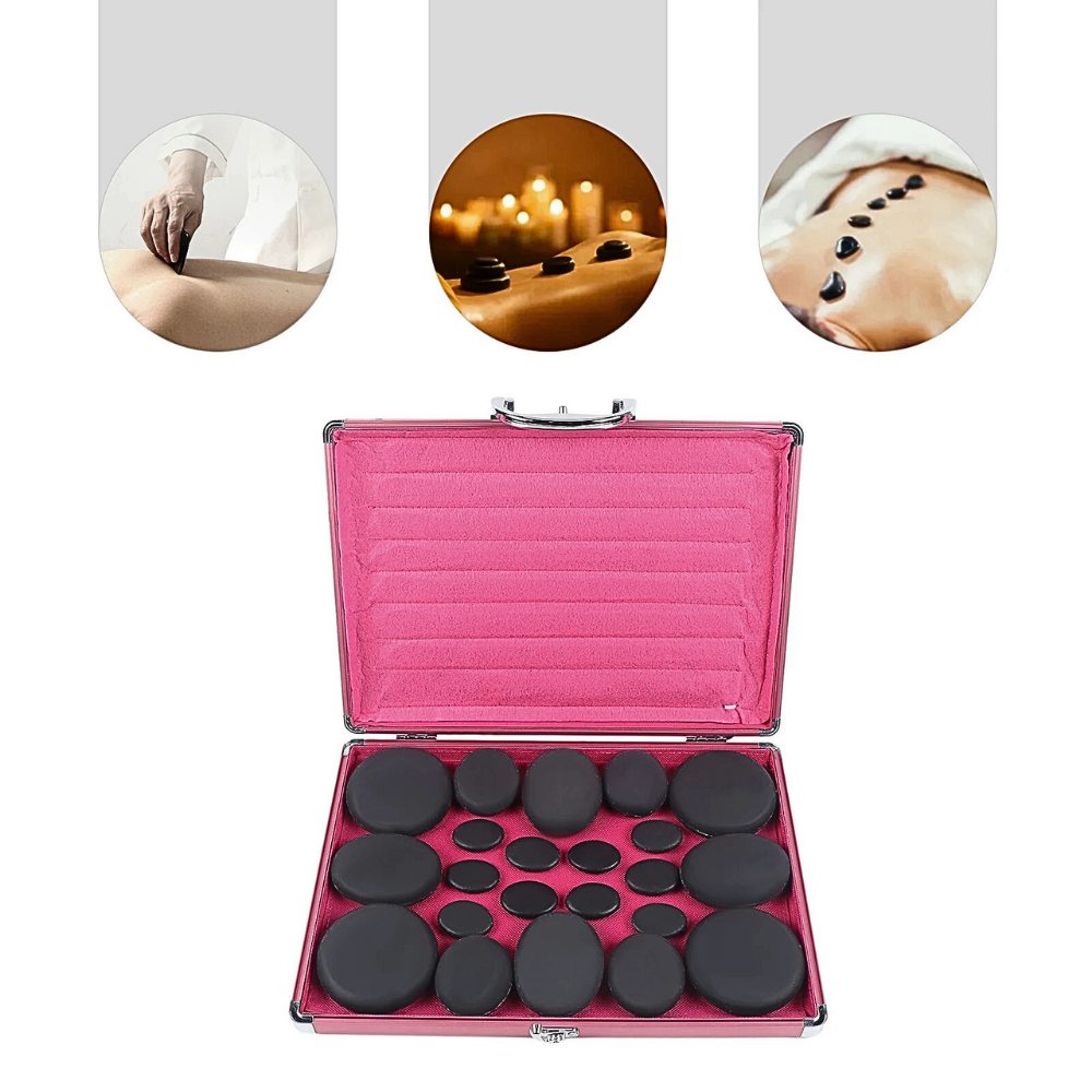 Set Massaggio con Pietre con valigetta Riscaldante