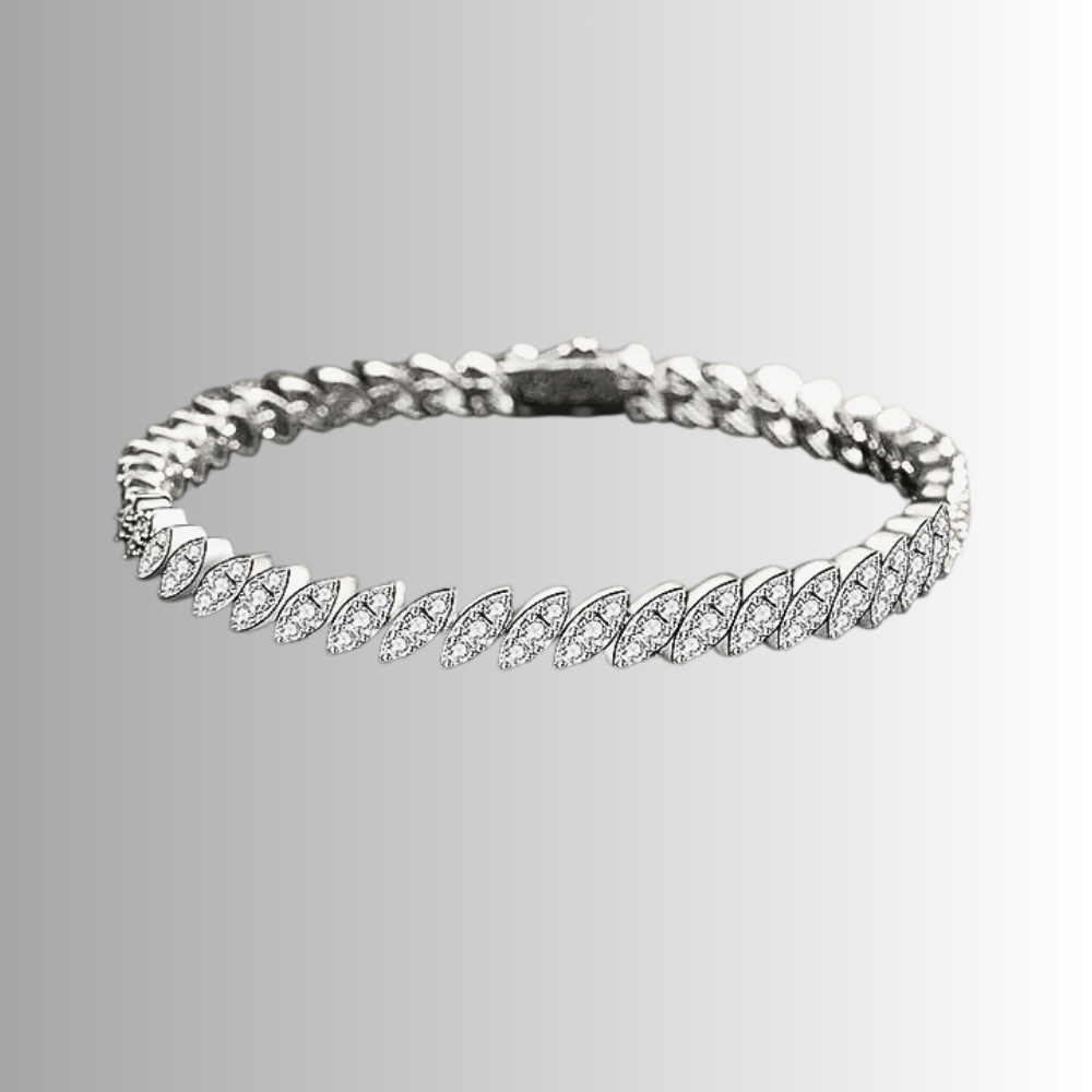 Bracciale Tennis a Foglie di Moissaniti