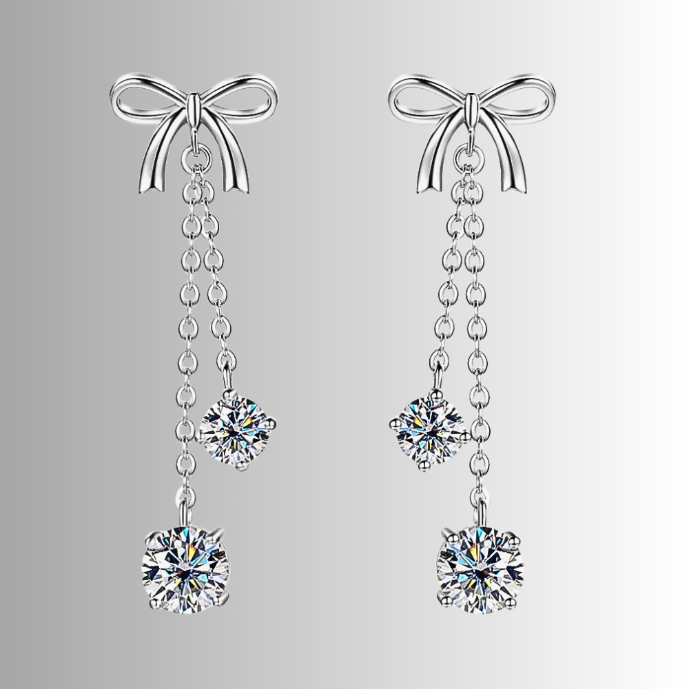 Orecchini a Fiocco con Moissaniti per ct 3,00