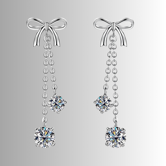 Orecchini a Fiocco con Moissaniti per ct 3,00