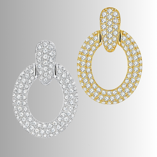 Orecchini Pendenti con Pavè di Moissaniti per ct 5,00