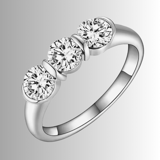 Trilogy in Moissanite per ct 1,5