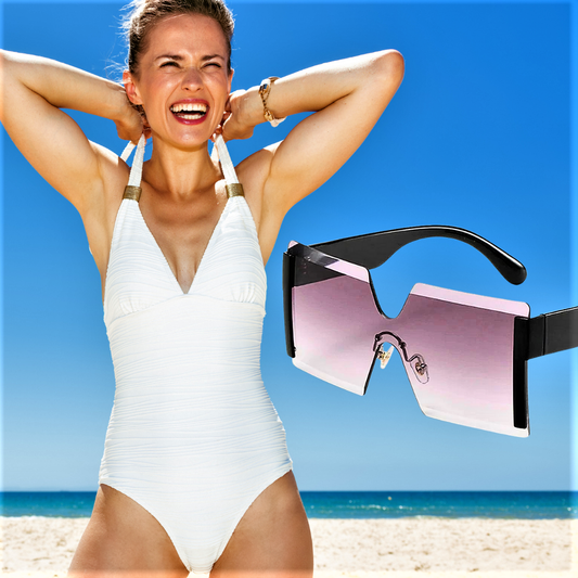 Gafas de sol cuadradas de gran tamaño, elegancia y diseño