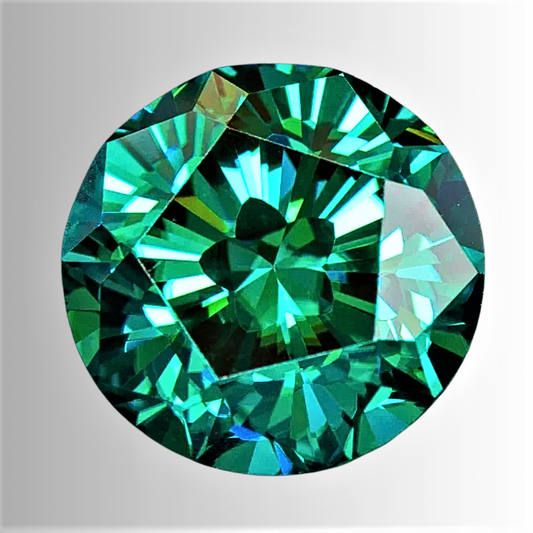Moissanite Colore Smeraldo Taglio Brillante Certificata