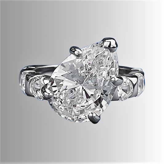 Fascia con Diamante Coltivato Taglio Goccia
