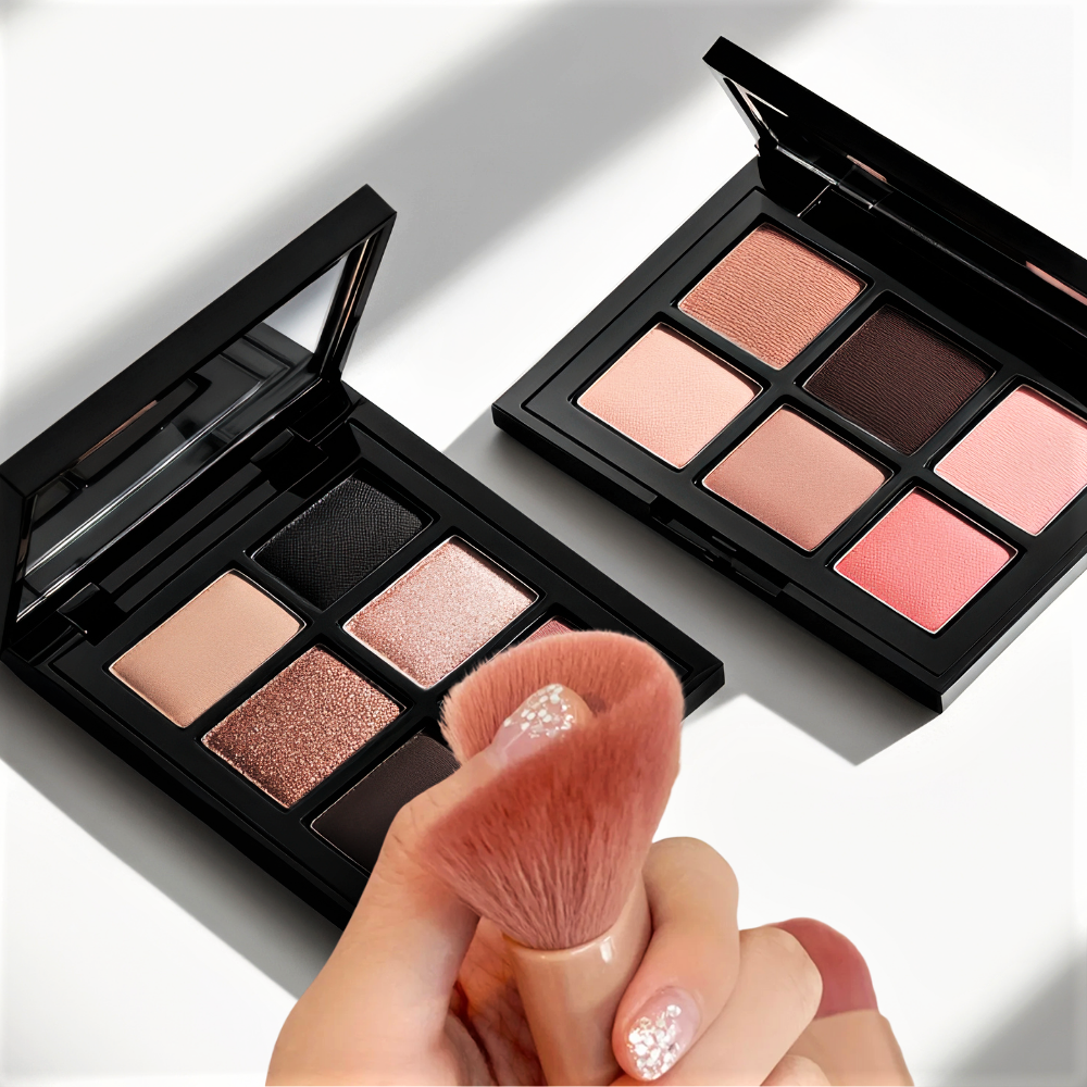 Mini Set di 5 Pennelli per Make Up con Specchio