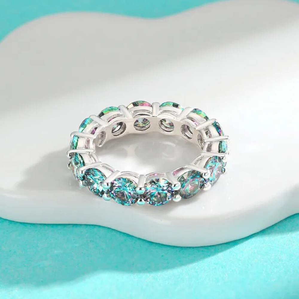 Mini Collezione di Eternity con Moissaniti Colorate