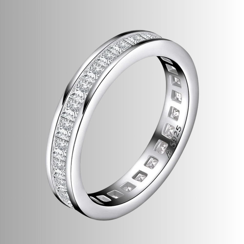Eternity a Binario con Diamanti Coltivati Taglio Princess