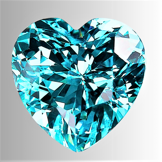 Tormalina Paraiba Lab Grown Taglio Cuore Certificata