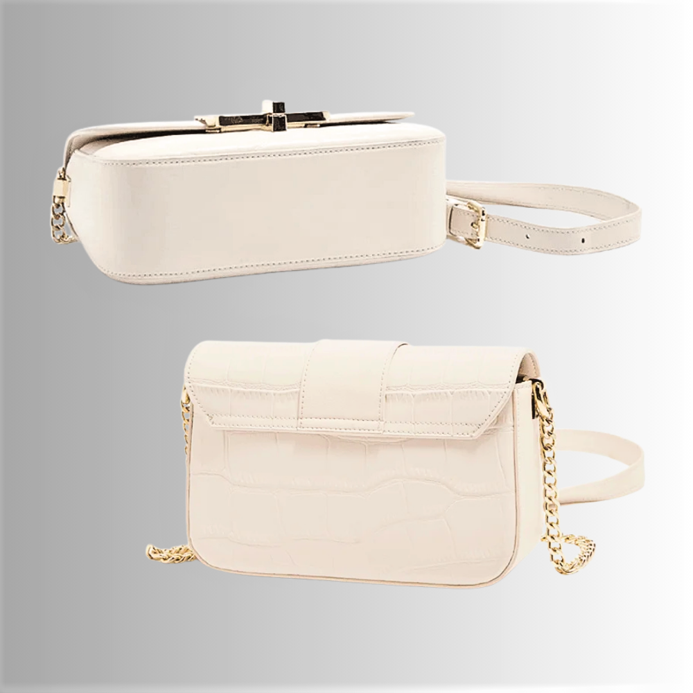 Mini Bag Bianca in Vera Pelle