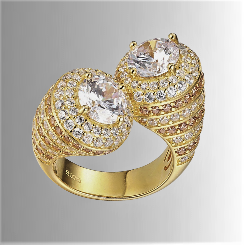 Anello a Cornucopia con Moissaniti D Color